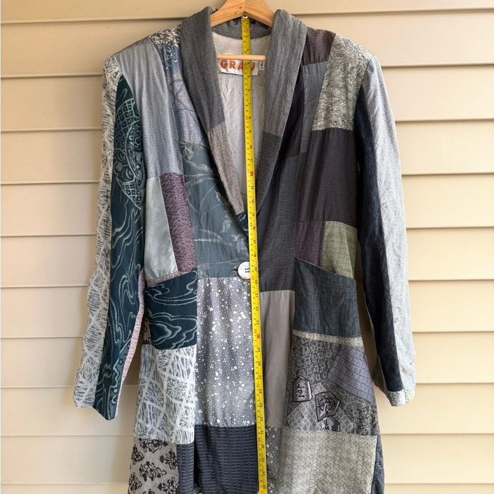Patchwork Gray Coat - image 7